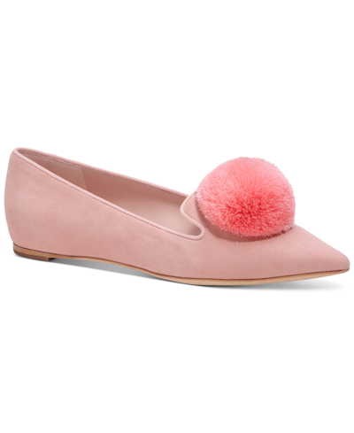 Shop Kate Spade Women's Amour Pom Pom Pointed-toe Slip-on Flats In Dancer Pink
