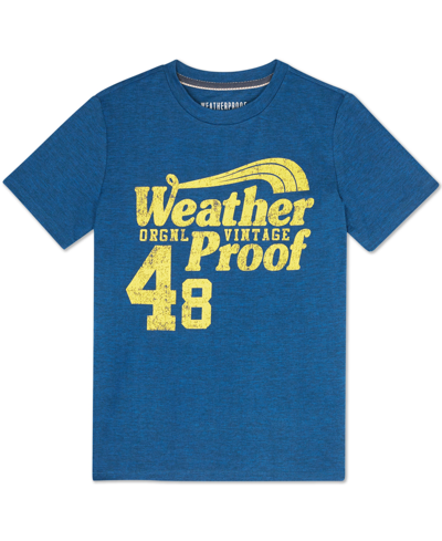 Shop Weatherproof Big Boys Short Sleeve Graphic T-shirt In Blue