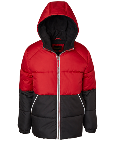 Shop Wippette Ixtreme Toddler & Little Boys Oxford Hooded Puffer Jacket In Red