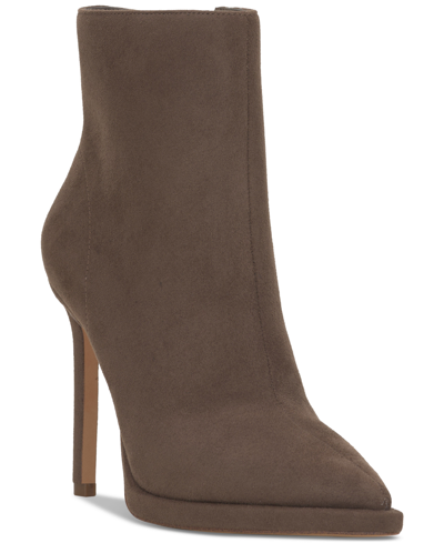 Shop Jessica Simpson Kallins Ankle Booties In Sable Faux Suede