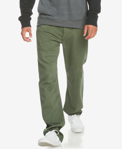 Shop Quiksilver Men's Far Out Stretch 5 Pocket Straight Fit Jogger Pants In Thyme