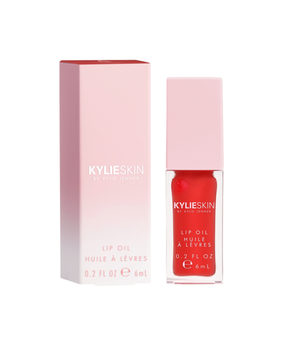 Shop Kylie Cosmetics Kylie Skin Lip Oil In Pomegranate (vivid Red)
