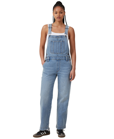 Shop Cotton On Women's Utility Denim Long Overall In Bells Blue