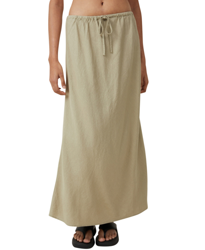 Shop Cotton On Women's Haven Maxi Slip Skirt In Desert Sage