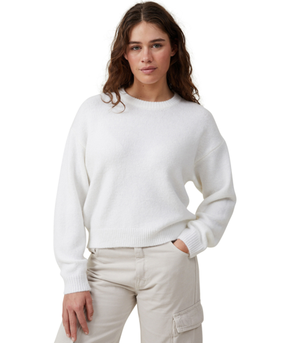 Cotton On Women's Everything Crew Neck Pullover Sweater In White