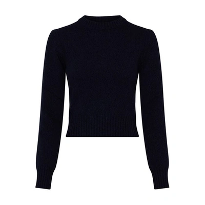 Shop Ami Alexandre Mattiussi Tonal Ami De Caur Sweater In Night_blue