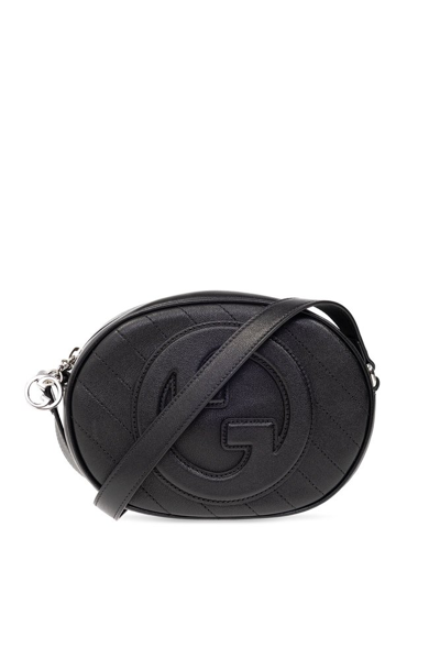 Shop Gucci Blondie Mini Shoulder Bag In Black