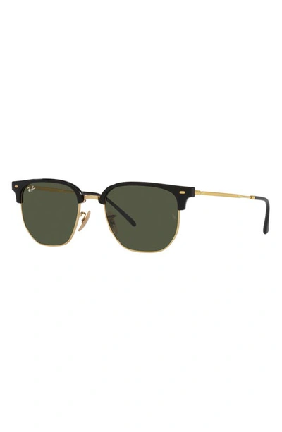 Shop Ray Ban New Clubmaster 51mm Irregular Sunglasses In Black