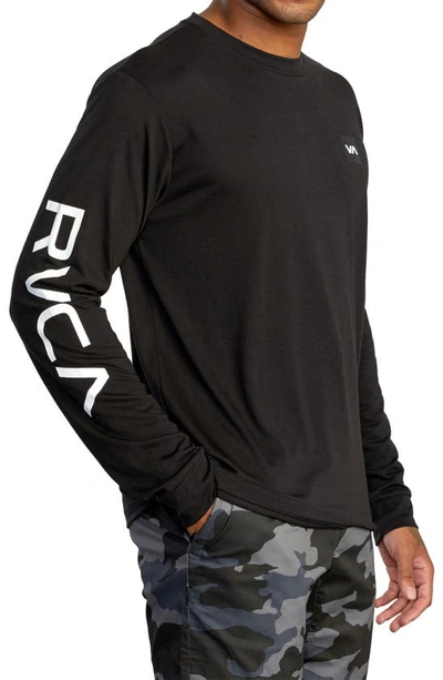 Shop Rvca 2x Long Sleeve Performance Graphic T-shirt In Black