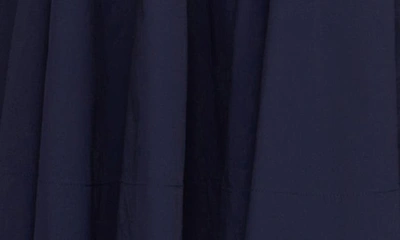 Staud Wells Corset Poplin Mini Dress In Navy