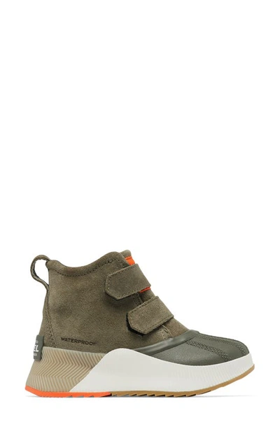 Shop Sorel Kids' Out 'n About™ Waterproof Boot In Stone Green/ Alpine Tundra