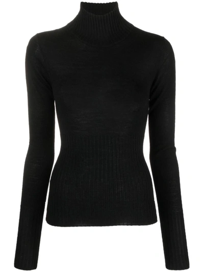 Shop Remain Birger Christensen Remain Sheer Knit Sweater In Black