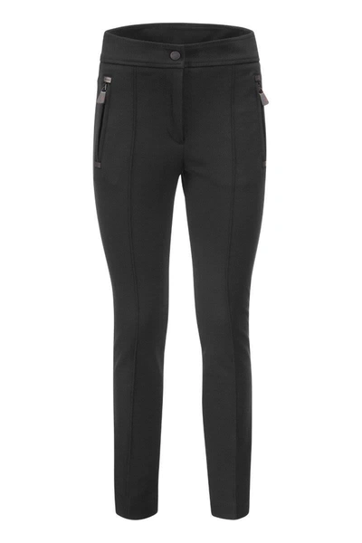 Moncler Technical Stretch Ski Stirrup Pants In Black