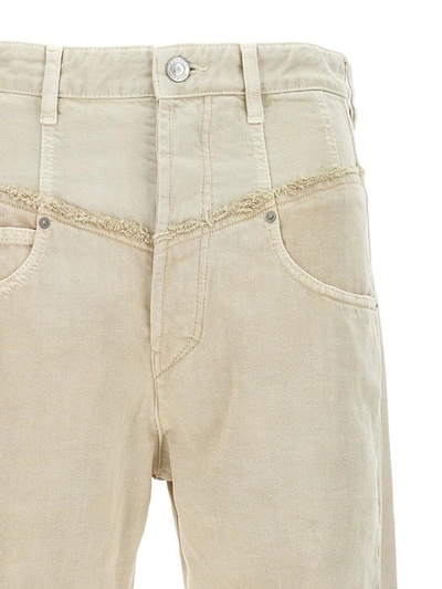 Shop Isabel Marant 'noemie' Jeans In Beige