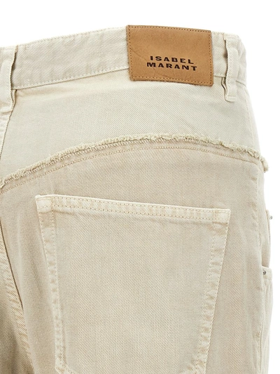Shop Isabel Marant 'noemie' Jeans In Beige