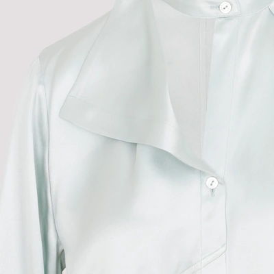 Shop Jil Sander Silk Shirt In Blue