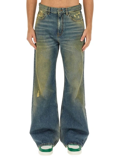 Shop Palm Angels Jeans Bootcut In Multicolor