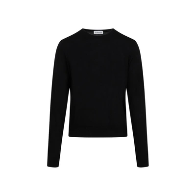 Lanvin Crew-neck Merino Jumper In Black