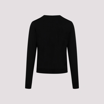 Shop Lanvin Merino Wool Crew Neck Sweater In Black