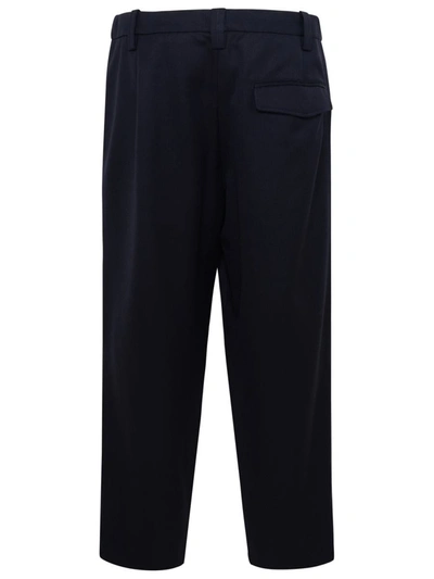 Shop Apc A.p.c. Renato Blue Wool Trousers In Navy