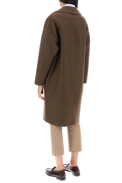 Shop Harris Wharf London Cocoon Coat In Pressed Wool