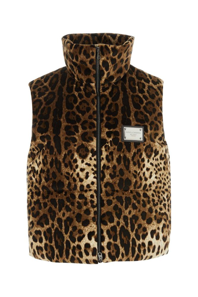 Shop Dolce & Gabbana Sleeveless Leopard In Multi