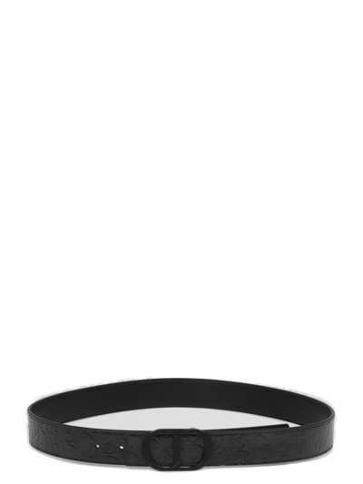 Shop Dior Homme Logo Plaque Belt In Black