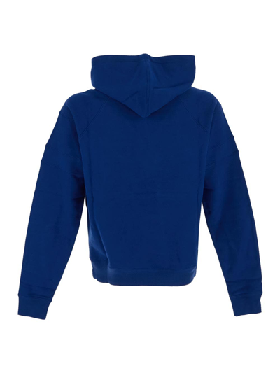 Shop Saint Laurent Cotton Sweatshirt In Blue