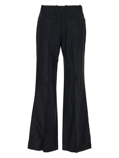 Shop Chloé Silk Trousers In Black