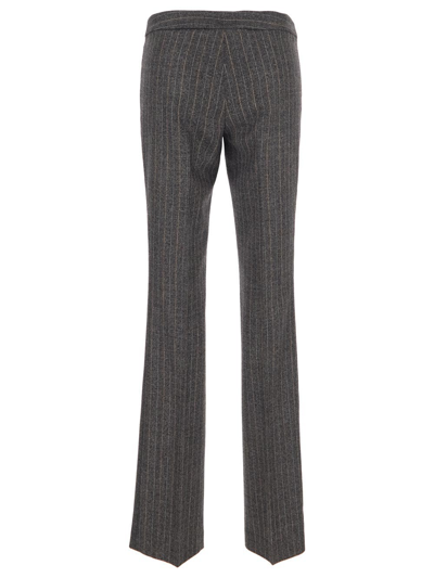 Shop Stella Mccartney Zip Detailed Slim Trousers In Grey
