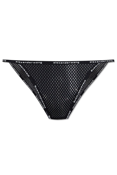Shop Alexander Wang String Bikini Briefs In Black