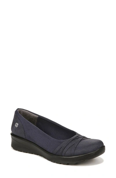 Bzees Poppy Seed 3 Womens Rhinestone Slip On Slip-on Sneakers In Navy