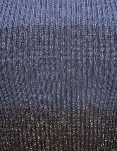 Gcds Degradé Ribbed-knit Cropped Top In Blue