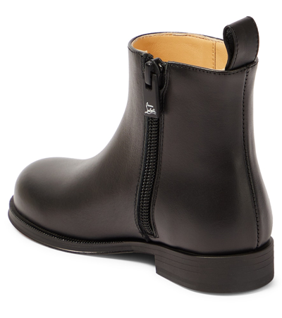 Christian Louboutin Bootynou Leather Ankle Boots In Black