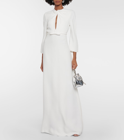 Shop Giambattista Valli Bow-detail Gown In White
