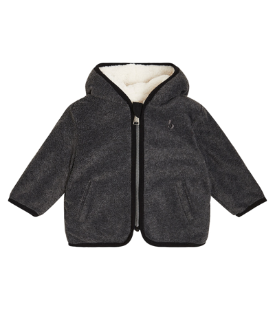 Shop Bonpoint Baby Dolovan Faux Fur-lined Hoodie In Grey