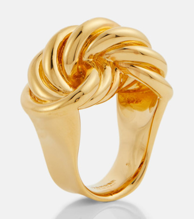 Shop Jil Sander Braided Ring In Gold