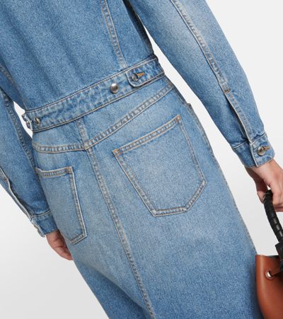 Chloé Shirt City Denim Dress In Blue