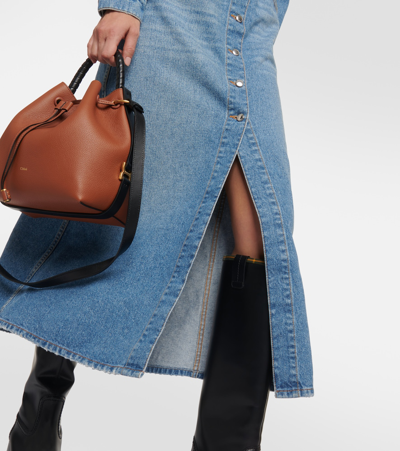 Chloé Shirt City Denim Dress In Blue