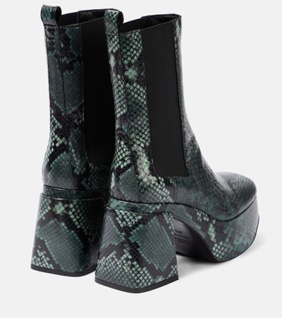 Dorothee Schumacher Snake-printed Leather Chelsea Boots In Multicoloured
