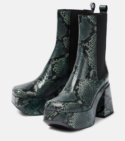 Dorothee Schumacher Snake-printed Leather Chelsea Boots In Multicoloured
