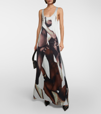 Shop Y/project Printed Maxi Dress In Multicoloured