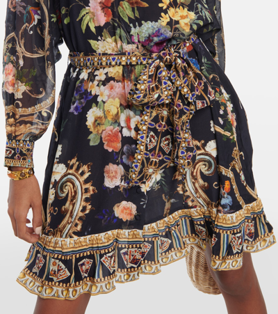 Shop Camilla Printed Silk Crêpe Shirt Dress In Multicoloured