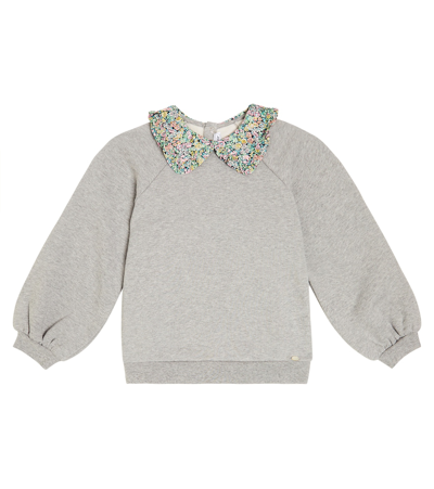 Shop Tartine Et Chocolat Cotton Jersey Sweatshirt In Grey