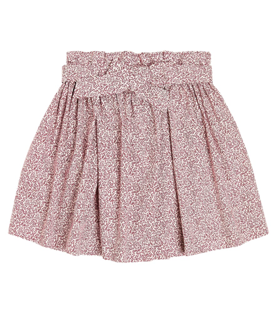 Shop Bonpoint Tuie Floral Cotton Skirt In Pink