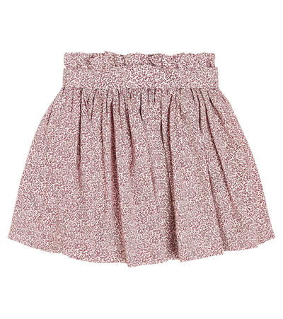 Shop Bonpoint Tuie Floral Cotton Skirt In Pink