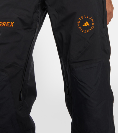 Adidas By Stella Mccartney X Terrex Logo-embroidered Straight-leg Trousers In Black