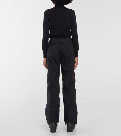 Adidas By Stella Mccartney X Terrex Logo-embroidered Straight-leg Trousers In Black