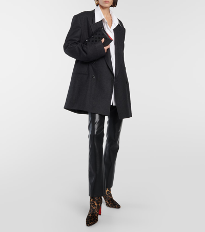 Christian Louboutin So Kate Leopard Suede Red Sole Booties In Brown