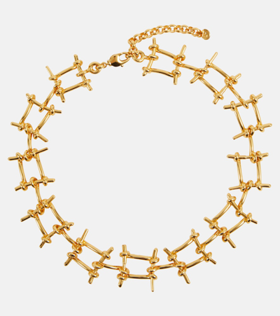 Shop Rabanne Wire Chain Necklace In Gold